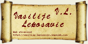 Vasilije Leposavić vizit kartica